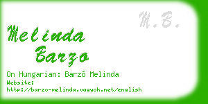 melinda barzo business card